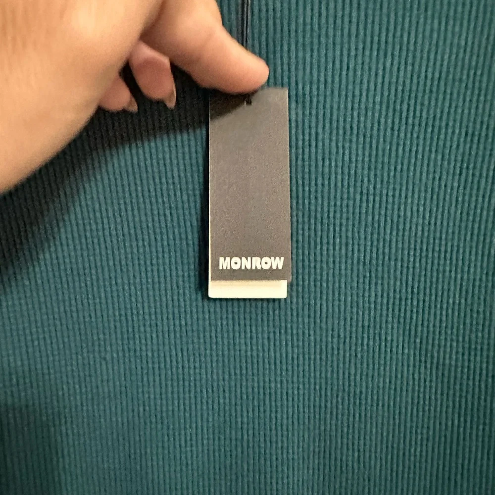 🆕 REVOLVE X MONROW Brushed Thermal Long Sleeve Mock Neck Mini Dress in A… - Picture 7 of 8